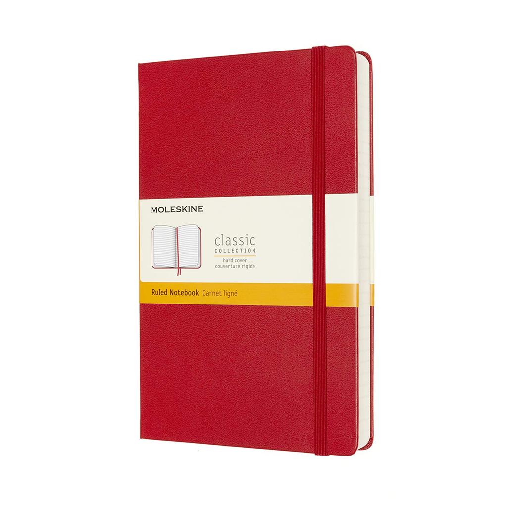 Moleskine Classic Expanded Notebook Large Size x Scarlet QP060EXPF2 (400 pages), Hardcover, Lined, (13cm 21cm), Red,