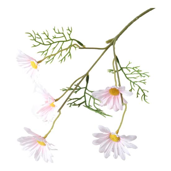 Artificial Flowers 5-Head Artificial Dutch Chrysanthemum & Daisy Bouquet 52cm Silk Faux Flowers for Wedding Holiday Home Decor Photography Props