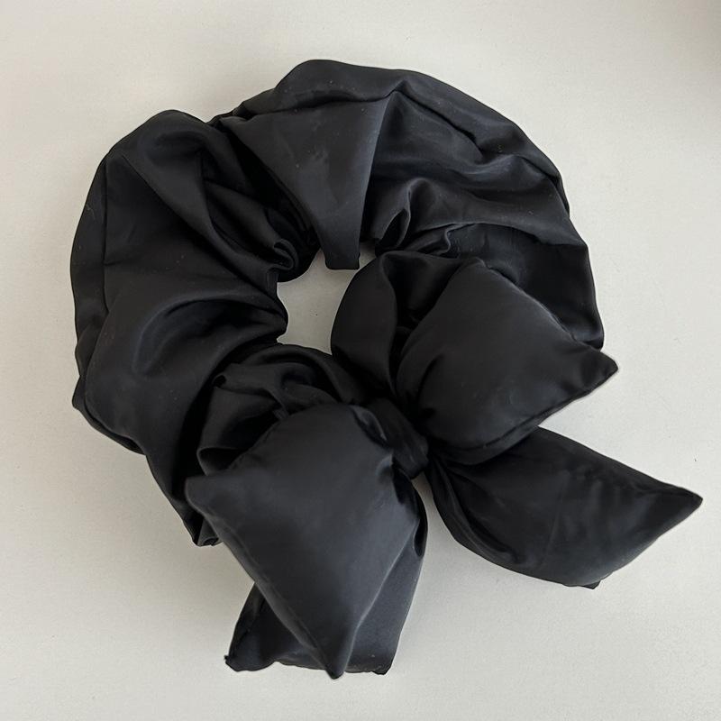 

Корейские большие бантики-скранчи для волос для женщин, девушек, элегантные однотонные толстые хлопковые эластичные резинки для хвостика, повязка для волос, аксессуар для волос