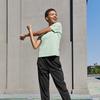 Skechers Quick-Dry Outdoor Letter Print Cuffed Sports Casual Pants Women pants Carbon-Black P223W072-0018