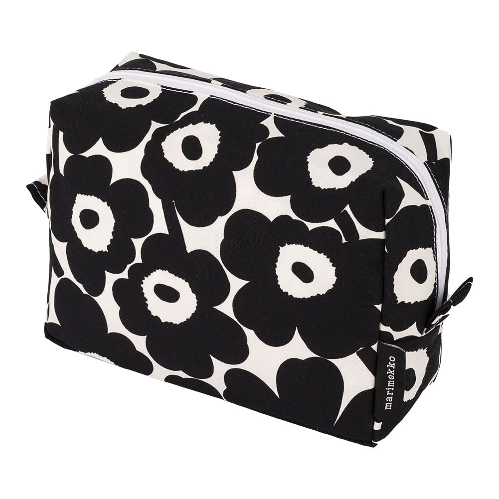 Marimekko Beutel Kosmetiktasche Kosmetiktasche Zubehöretui Mini Unikko Niedliche skandinavische Vilja Mini Unikko Kosmetiktasche schwarz [Marimekko] 071295-190