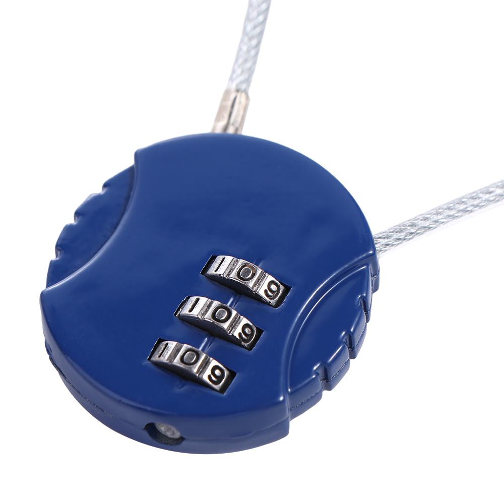 3 Digit Motorcycle Wire Rope Cycling Lock Password Helmet Lock Electric Vehicle Lock Helmet Lock