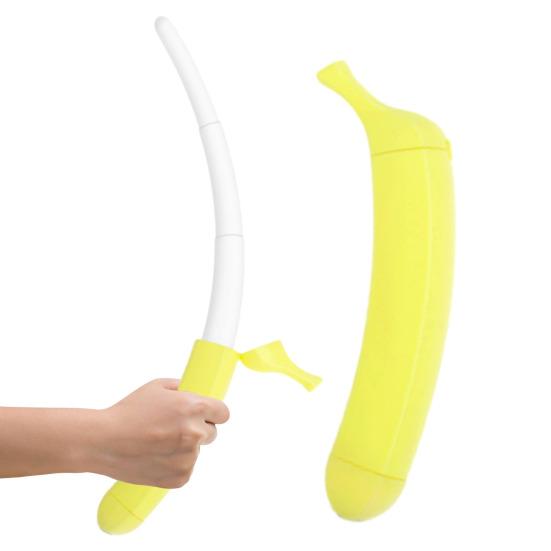 1/2/3 szt. Wysuwany miecz bananowy zabawka drukowana 3D plastikowa różdżka bananowa wysuwany kij bananowy rekwizyt do odgrywania ról zabawka dla mężczyzn i kobiet