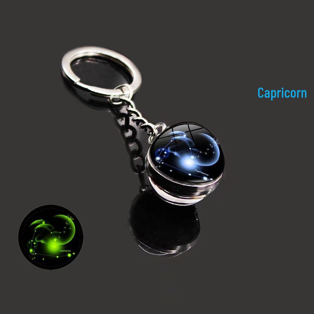 Luminous Zodiac Keychain: Dvanáct souhvězdí s přívěsky ve znamení Býka a Vodnáře