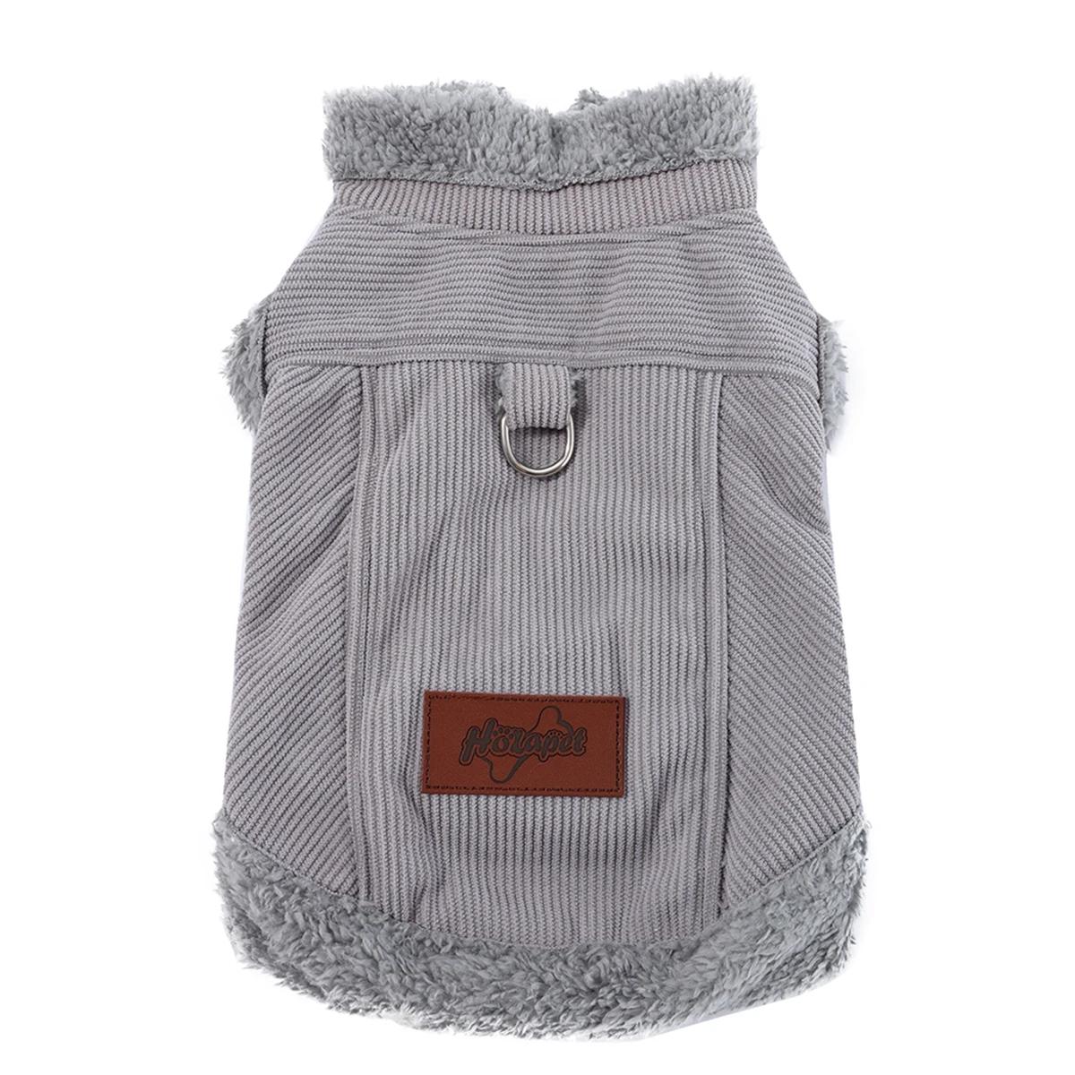 

Windproof Warm Dog Jacket Coat For Small Medium Dogs Autumn Winter Puppy Clothes Pet Clothing For Chihuahua Pug Cat Costumes S сірий колір
