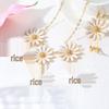 Japanese & Korean-Inspired Daisy Stud Earrings: Elegant Light Luxury, Versatile Design for Women