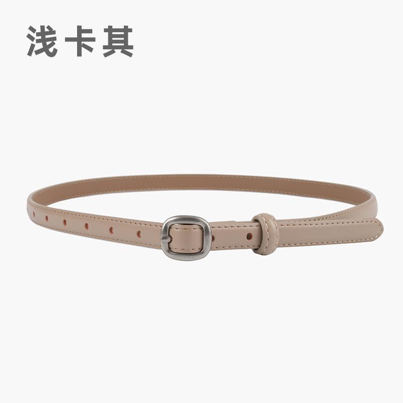 Fine Leather Women'S Belt Belt With Jeans Casual Pants Dress Women'S Simple Decorative Small Belt