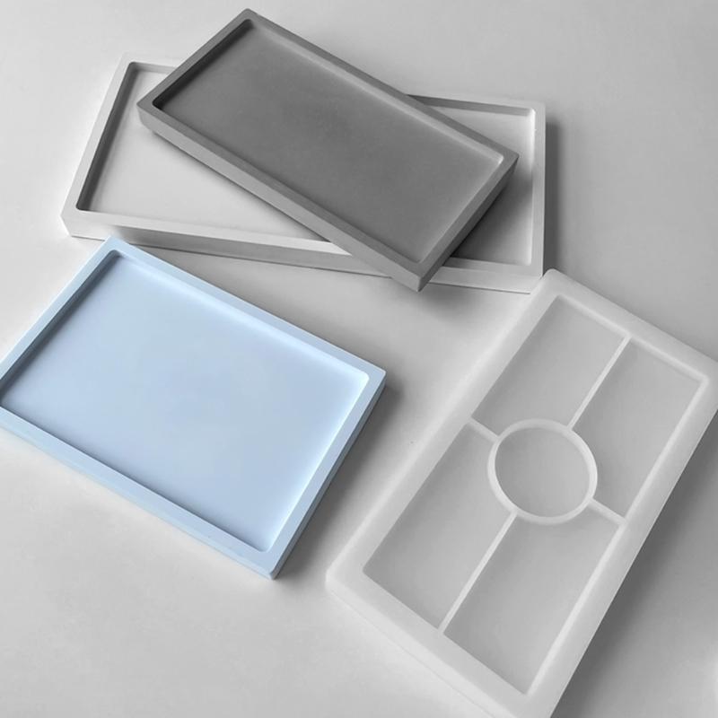 Rectangular Fruit Dish Moulds Silicone Material for DIY Hand-Making Resin Crafts