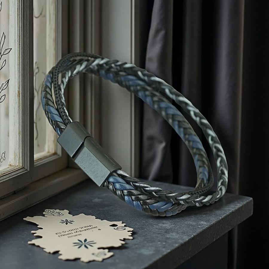 Unique Leather Bracelet For Men Handmade Braided Ethnic String Braclet Bangle 2 Colors Available Wrap Braslet Pulsera Hombre