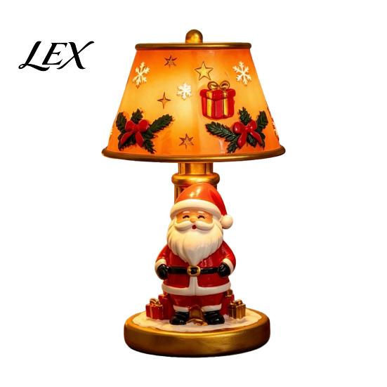 Unique Christmas Gifts Lighted Table Lamp, Santa Claus Reindeer Ornaments Desktop Ornament for Living Room Bedroom Indoor Holiday Home Decor