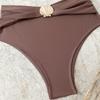 Swimsuit Feminine Solid Color Suspender Tube Top Bikini Beach Vacation Women