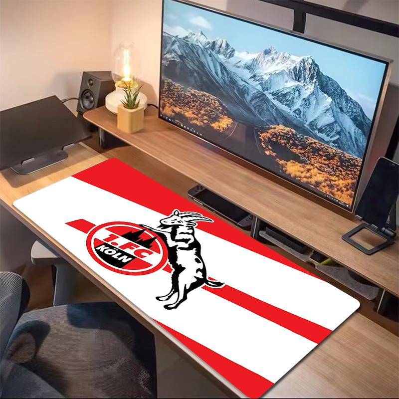 1. FC Köln Print  Cushion Non-slip Laptop Tablet Big Mousepad XXL Mat Mini PC Playmat With Lock edge