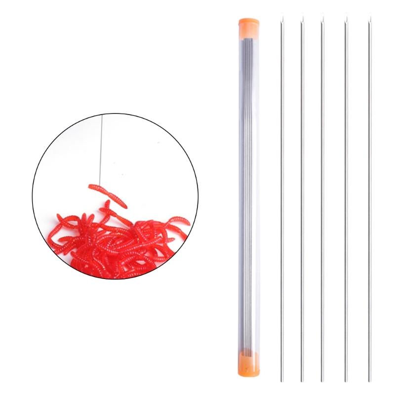 5pcs Fishing Rigging Needle Fishing Baiting Needle Driller Hollow Earthworm Hooking Needle Fishing Tackle