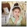 YFFSFDC Flower Hairband with Pearls and Ribbons, Bridal Wedding Hair Accessories for Ceremonies, Photoshoots, Girls - Adjustable, Flexible,