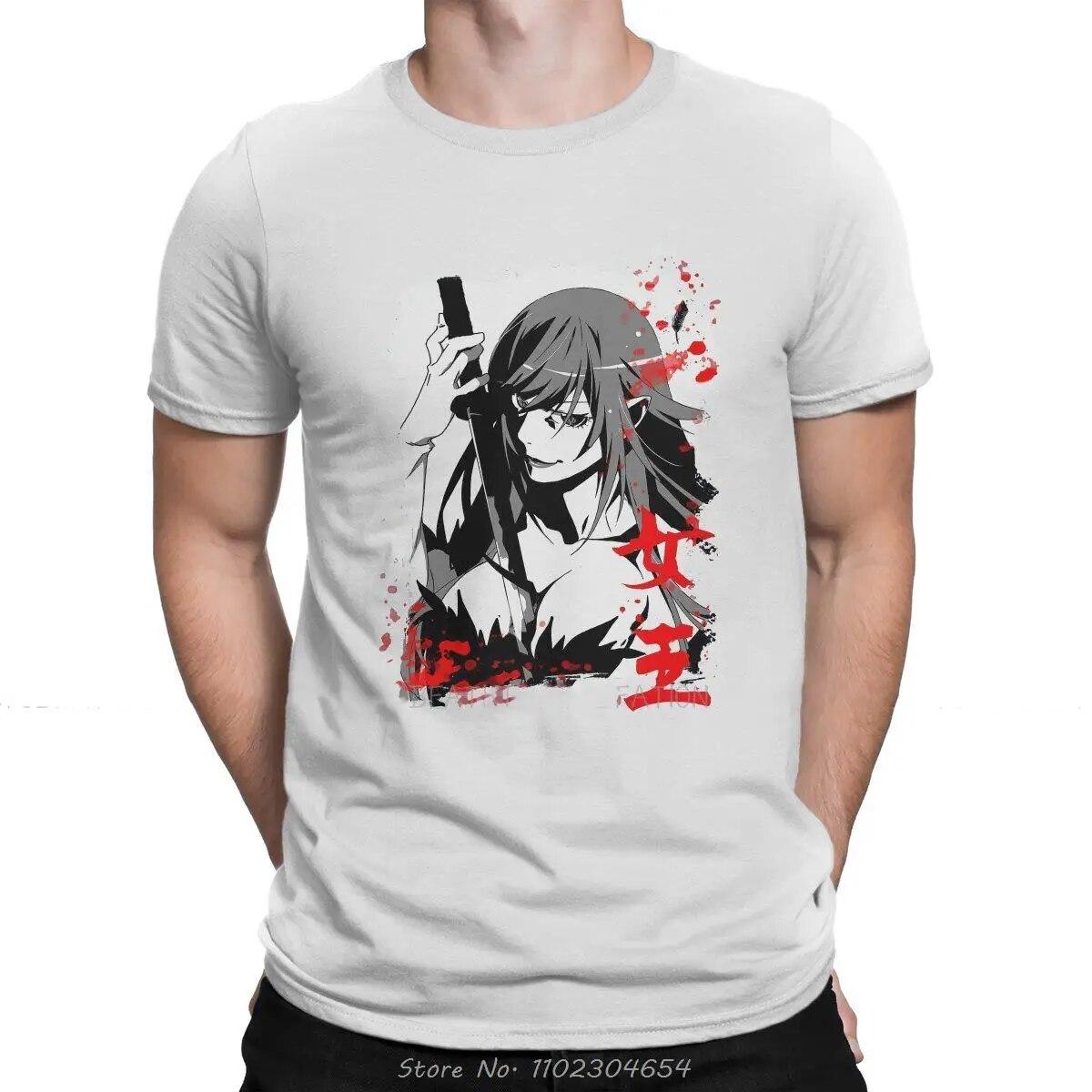 

Monogatari молодежная странная фантастика Shinobu Oshino футболка альтернатива унисекс большая хлопковая футболка с круглым вырезом в стиле Харадзюку 3XL