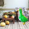 Porch Goose Costume Dinosaur Lawn Goose Outfit Dinosaur Design Clothes for Plastic Cement Goose Statue Lawn Art Garden Decoration