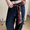Chaîne Écharpe de Taille Y2K Punk Rouge - Accessoire de Ceinture Hip Hop Polyvalent pour Femme