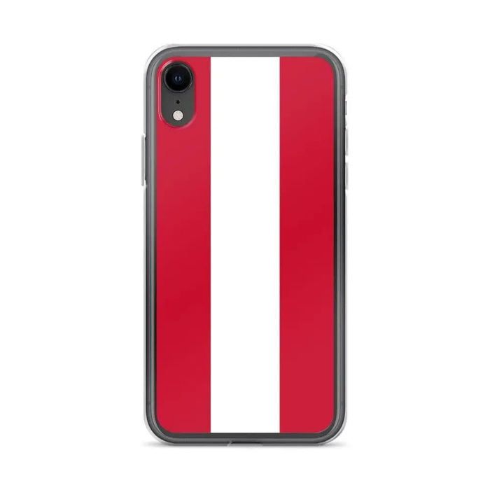Coque iPhone - Drapeau Autriche - Modèle Souple - Plastique Transparent - Compatible iPhone XR
