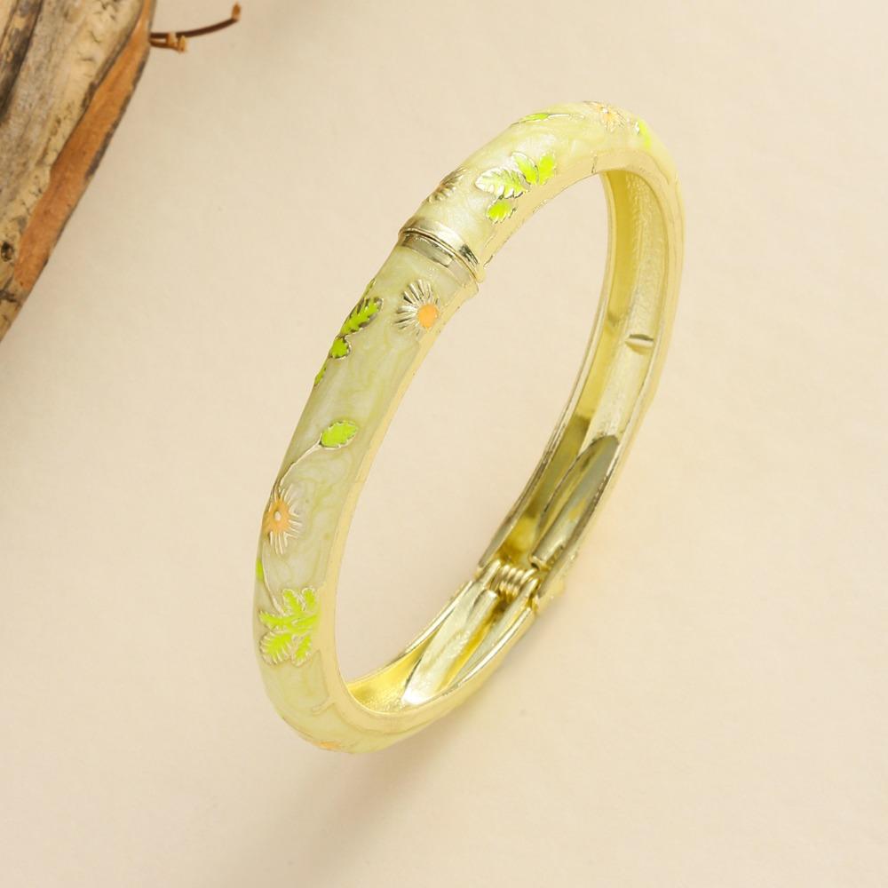 Small Flower Enamel Cloisonne Bracelet Vintage Design Ethnic Bracelet Women Gifts