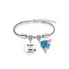 1pc Minimalist Stitch Themed Bracelet: Adjustable Snake Chain with Character Charm, Perfect for Daily Wear & Casual Outfits