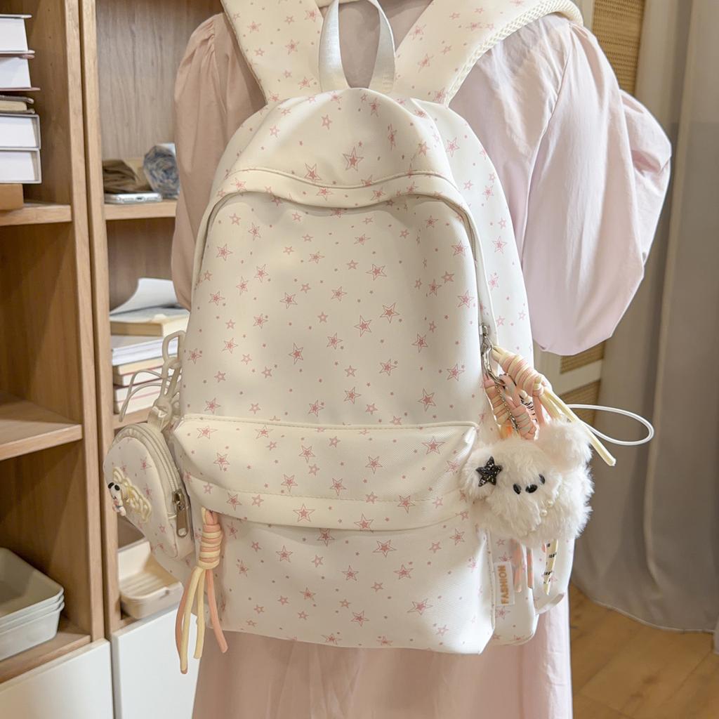 Schoolbag New High-value Star Schoolbag Sweet Girl Student Party Commuting Backpack Large-capacity Leisure Travel Backpack
