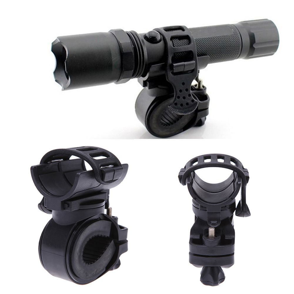 Bike Lamp Support Bicycle Light Clip Bicycle Torch Clamp 360 Degree Rotation Flashlight Holder