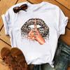 Red Lip Trend 2025 Women S and Men S T-shirts Top Cartoon Neutral Graphics 100% Pure Cotton Top Short Sleeves 2D Print