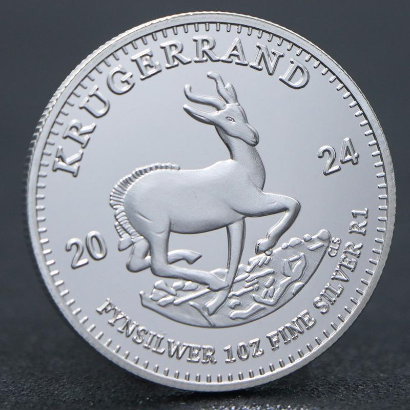 Nichtmagnetische 2024/2021 Südafrika Kruger Versilberte Gedenkmünze Medaille white