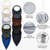 Lawie 9 Pack Solid Large Cotton Triangle Head Scarf Elastic Hair Bandana Headbands Plain Silk Head Coverings Neck Scarves Wraps Blank Headscarf