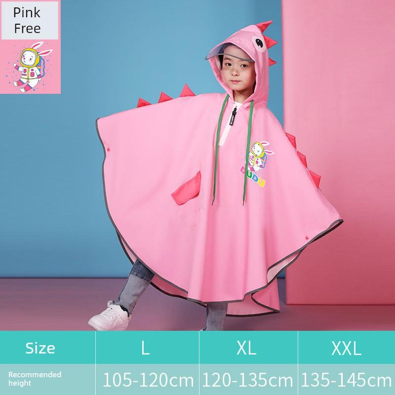 Little Dinosaur Cape-Style Children's Raincoat for Boys and Girls, Kindergarten and Elementary School Students, Baby Cartoon Cape Poncho Rain Gear