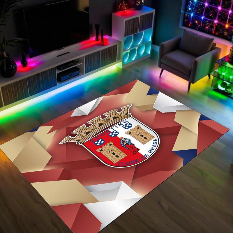 Braga FC Design Crystal Velvet Carpet Cozy Non?Slip Printed Rug For Bedroom Living Room Entrance