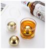 Stainless Steel Ice Ball Maker Set with Whiskey Stones, 5.5cm Diameter, Set of 2, Includes Storage Case and Ice Tug, Reusable Non-Melting Ice