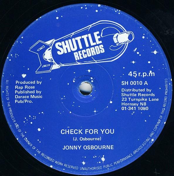 

12inch Record JOHNNY OSBOURNE Check For You SH0010 Shuttle Records 1983 US Reggae Ska Dub Used