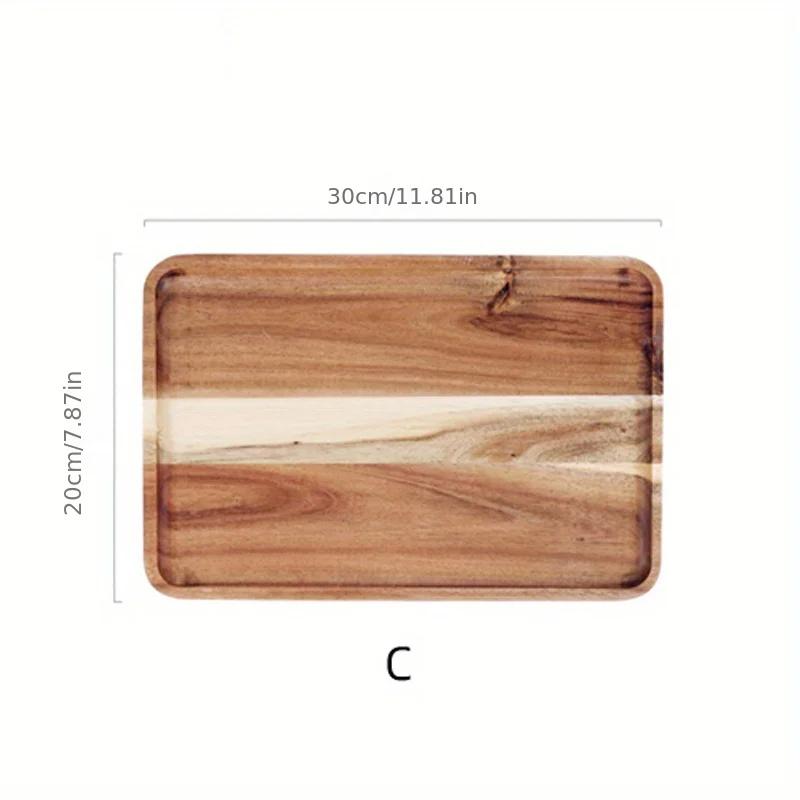 Tavă de cafea Lemn de salcâm Pâine de uz casnic Tavi pentru paine pentru alimente Tavă decorativă din lemn masiv Tavă pentru desert bomboane Tavă din bambus Tavă pentru ceai Gongfu