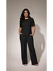Women 2 Piece Casual Set Short Sleeve Long Pants Textured Waffle Set For Women