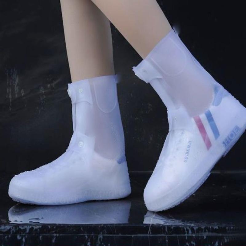 

Водонепроницаемые мужские и женские утолщенные нескользящие резиновые сапоги, прочная зимняя снегозащитная уличная обувь с протектором 42