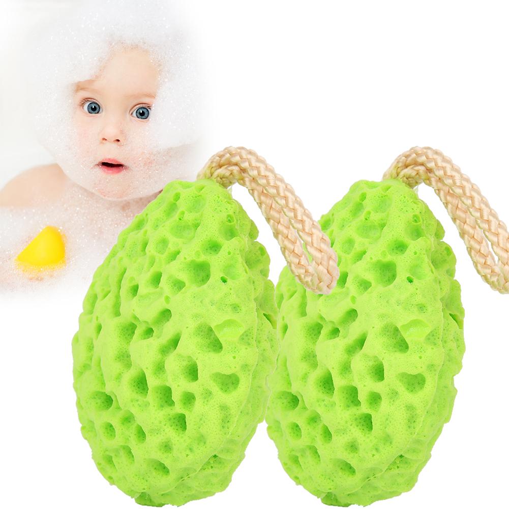 2 Pcs Baby Infant Bath Sponge Rub Body Soft Bath Scrubber Child Shower Foaming
