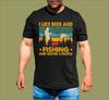 BEER AND FISHING T-SHIRT