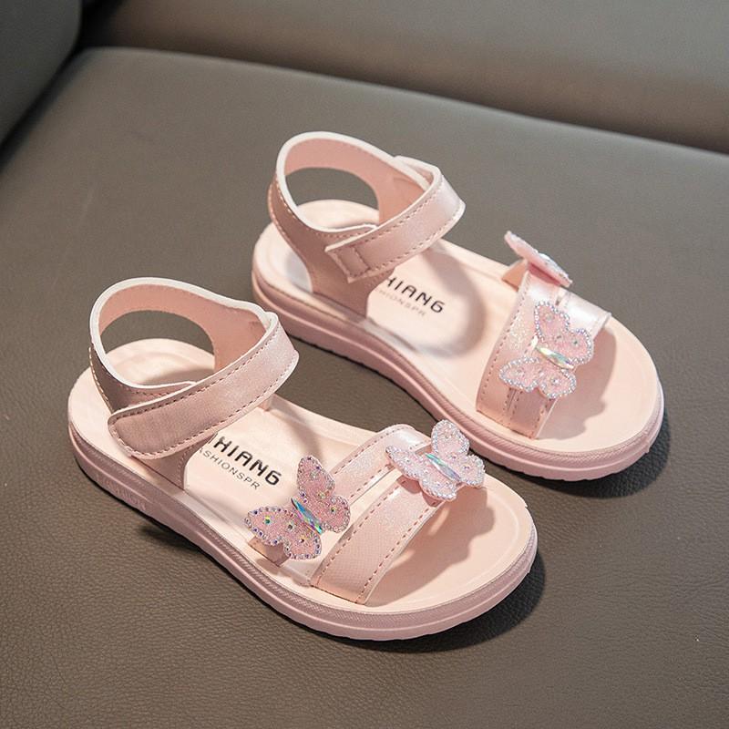 Girls Soft Sole Sandals Beach Walks Toddler To Kid Casual Princess Style Slip-On Shoes