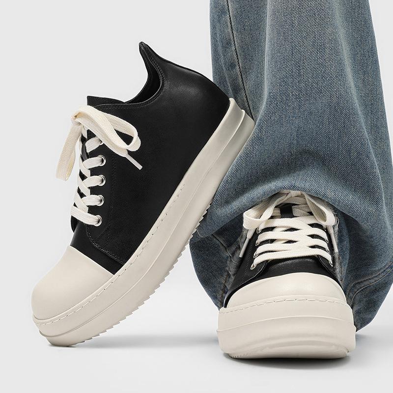 Big Head Shoes Men'S Niche Thick Baseplate Shoes Men'S Heightening Canvas Shoes Commuter Derby Shoes Men'S High Street Sports Shoes