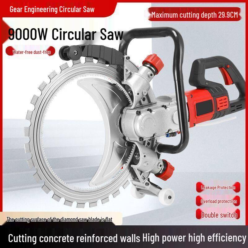 Longma 9000W Brushless Handheld Concrete Wall Cutter CN Plug (adapter Included)