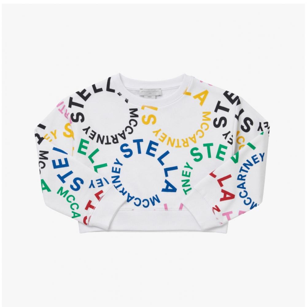 Stella Mccartney Tt4c30 Z1333 100mc Multicolor Round Logo Kids Sweatshirt