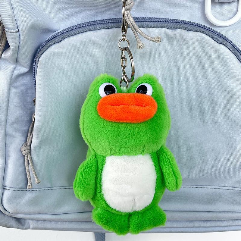 Cute Frog Plush Keychain Sweet Couple Backpack Accessory Cartoon Plushie