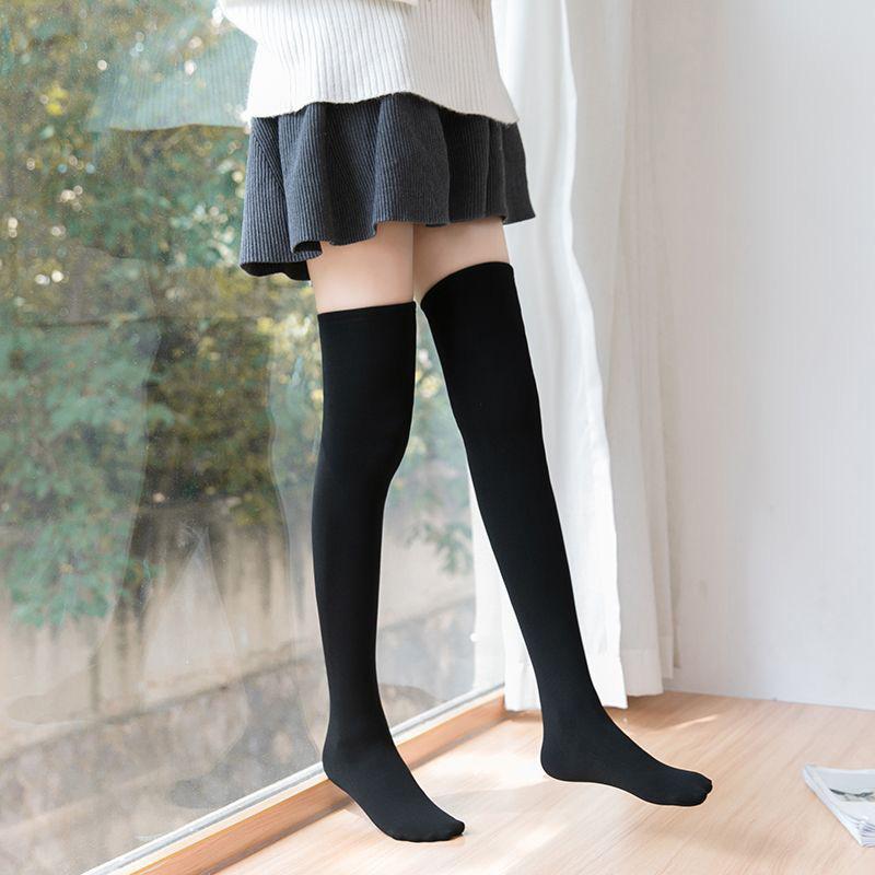 Women Plush Over Knee Long Socks Velvet Knee Socks Thigh High Socks Winter For Ladies Girls Warm High Tube Stockings