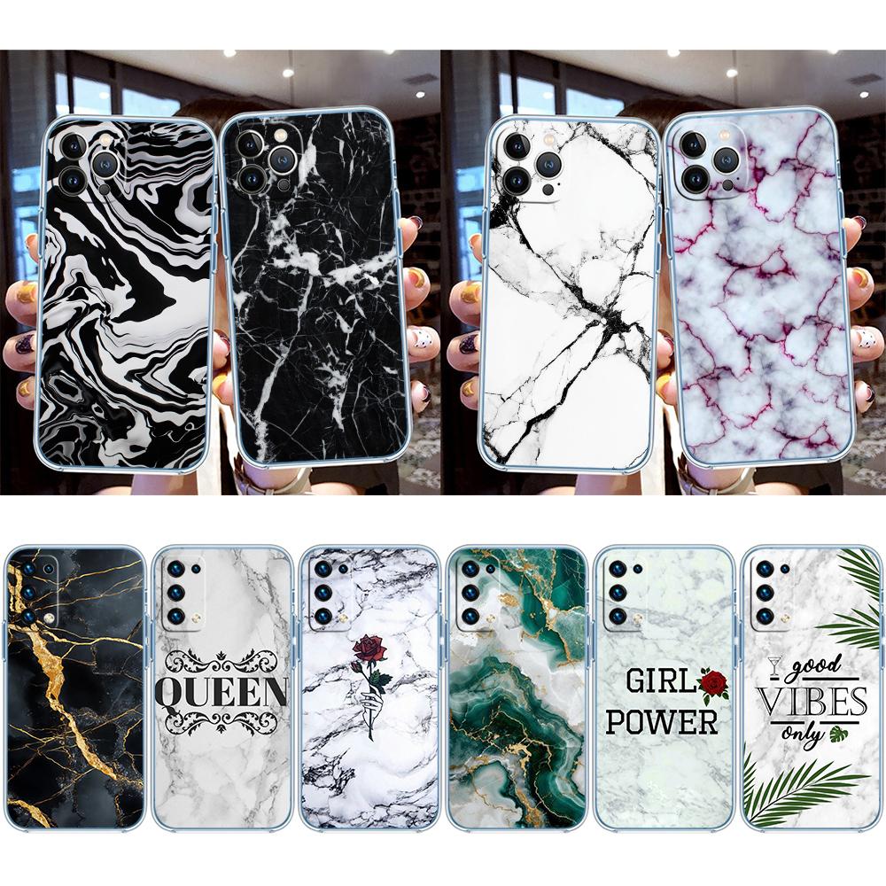 BH36 printing Marble Transparent Phone Case for Samsung Galaxy A04 A04S A14 A23 A34 A54 M23 M33 M52 M53