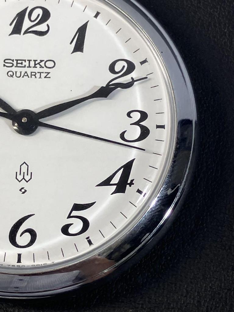 [USED] SEIKO/Seiko pocket watch, railroad watch, quartz movement, 7500-0010, working condition
