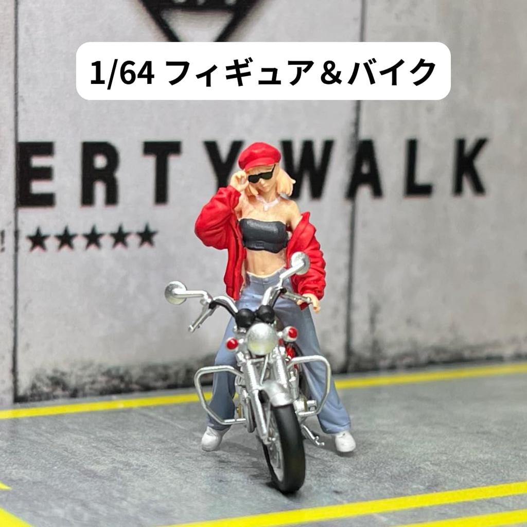 Moreart 164 Miniature Figure & Motorcycle Set MO222209 Model Girl Model Diorama Miniature Car [Used]
