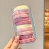 10Pcs Soft Stretchy High-Elasticity Hair Ties Thick Multi Color Seamless Elastic Hair Bands Durable Knitted Towel Fabric