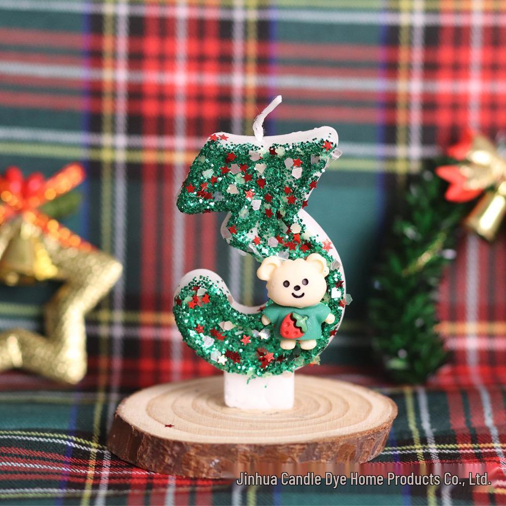 Santa Claus Birthday Number Candles - Creative Christmas Cake Decorations & Gifts