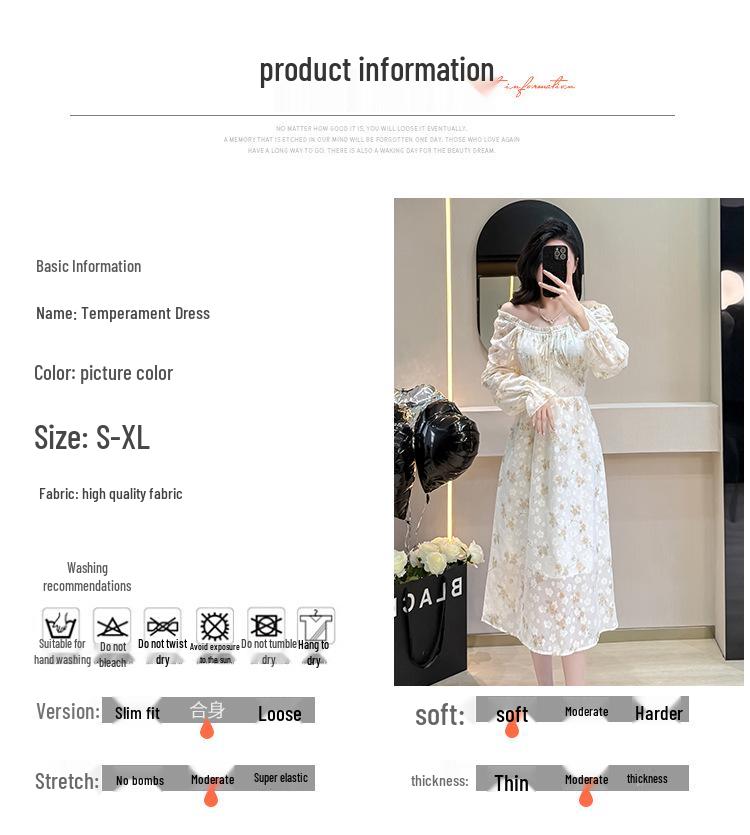 French Ruffle Lotus Sleeve Floral Midi Dress - One-Shoulder, Two-Way Jacquard Print